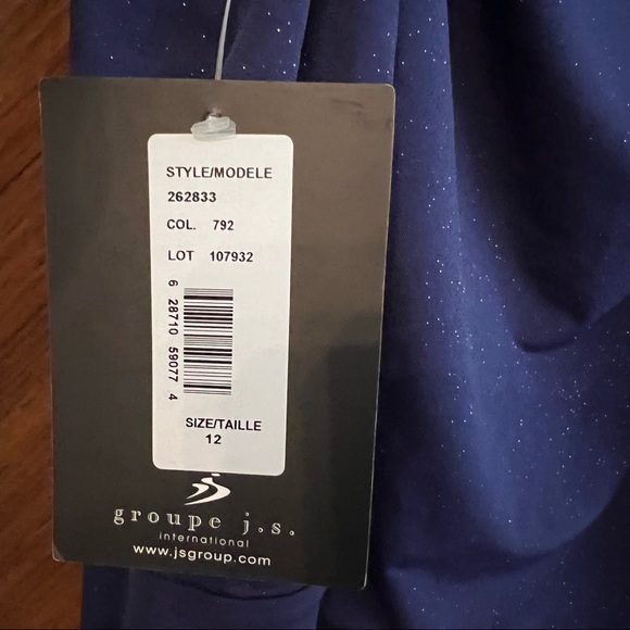 /JS Boutique/ Royal Blue One Shoulder Sparkly Dress (Large US 12) - Picture 6 of 10